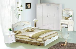 Bộ giường tủ áo trắng 03