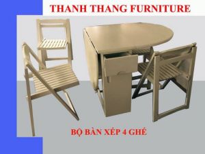 Bộ bàn ghế  xếp gỗ