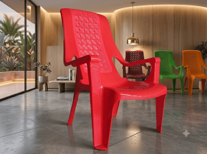 Ghế bành salon Qui Phúc đỏ