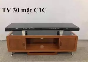 kệ tivi  kính đen kết hợp MDF màu gỗ